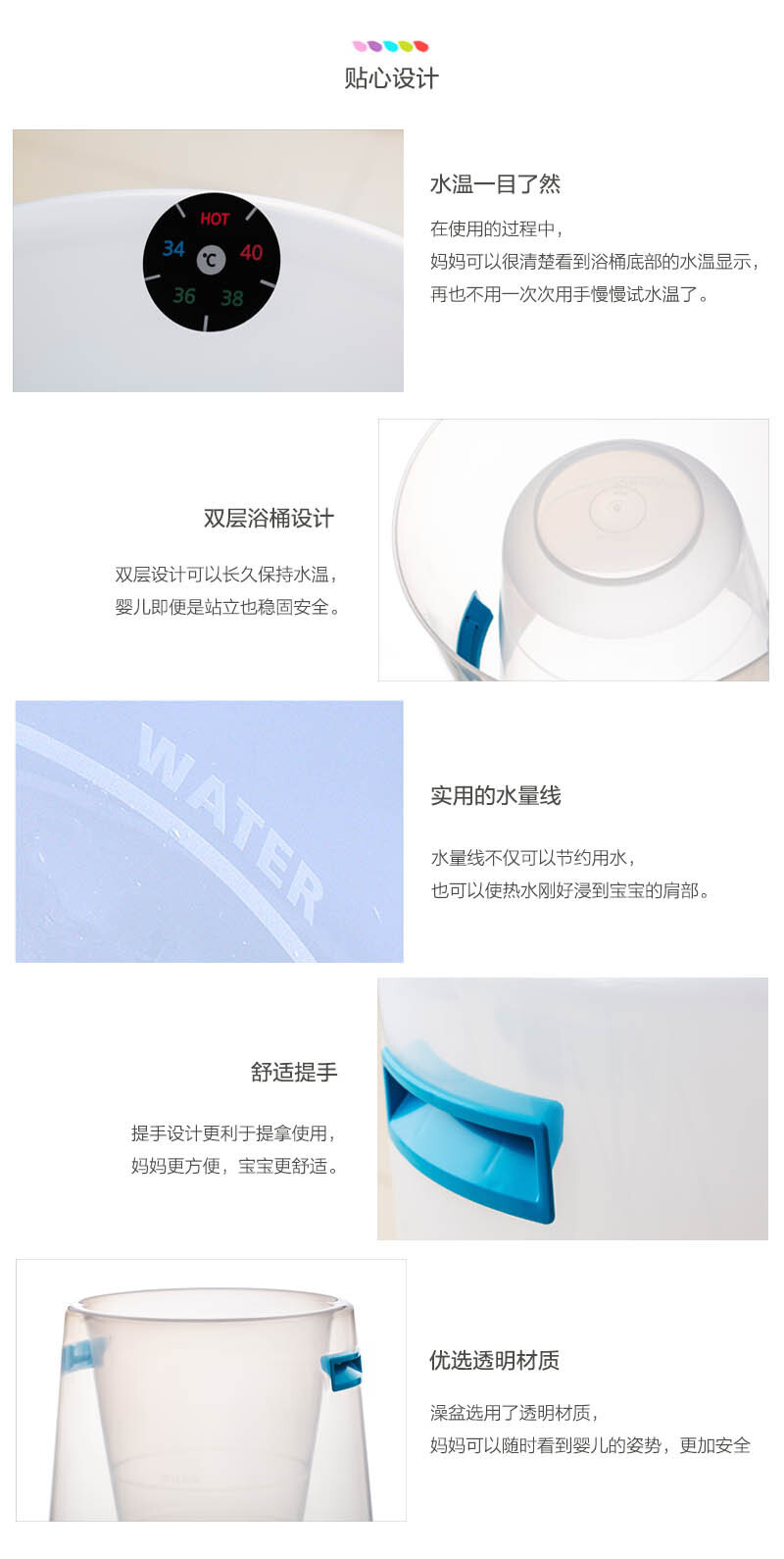 韩国原产Plafarm可测温新生儿浴桶婴儿浴桶洗澡盆 黄色
