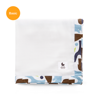 韩国原产borny基本棉婴幼儿四季薄纱毯婴儿毯宝宝毯120*90cm