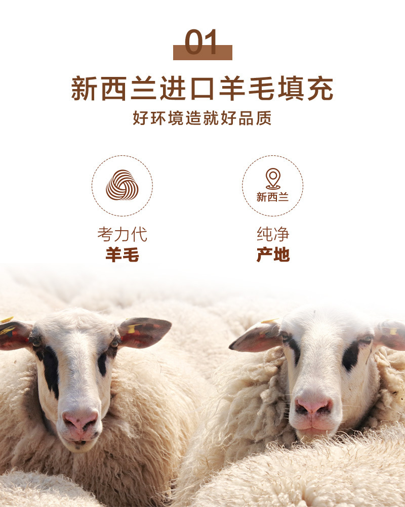 CRIA混纺羊毛冬被 白色 S