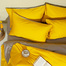 新西兰CRIA 60支长绒棉贡缎双面拼色四件套（黄色+灰色） 黄灰 【四件套】被套：2.2*2.4m，适用1.8/2米宽床