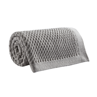 新西兰原产CRIA  美丽奴婴儿针织羊毛毯灰色