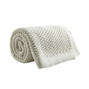 新西兰原产CRIA  美丽奴婴儿针织羊毛毯白色 白色