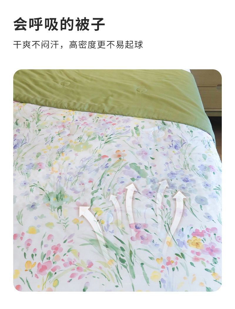 CRIA纯天丝可水洗空调被法式水墨花田 水墨花田 200*230cm
