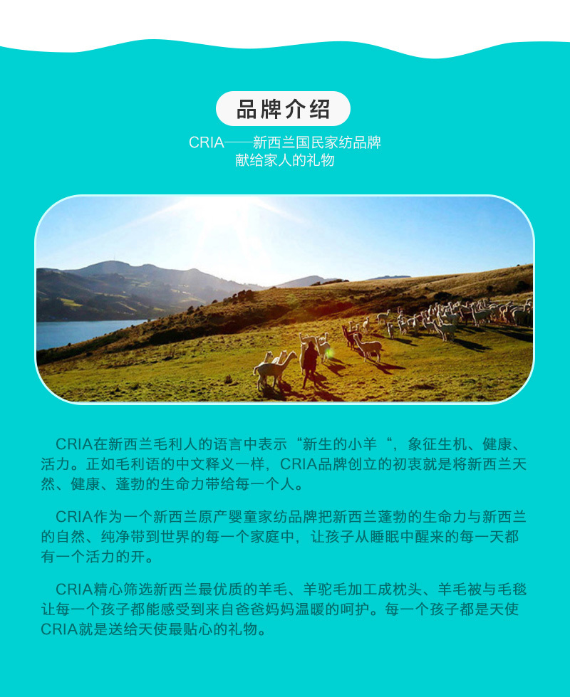 新西兰原产CRIA 100%美利奴羊毛多功能毯 米黄