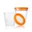 韩国原产Eagirang多用途婴幼儿辅食杯零食杯水杯2个装 橙色 180ml