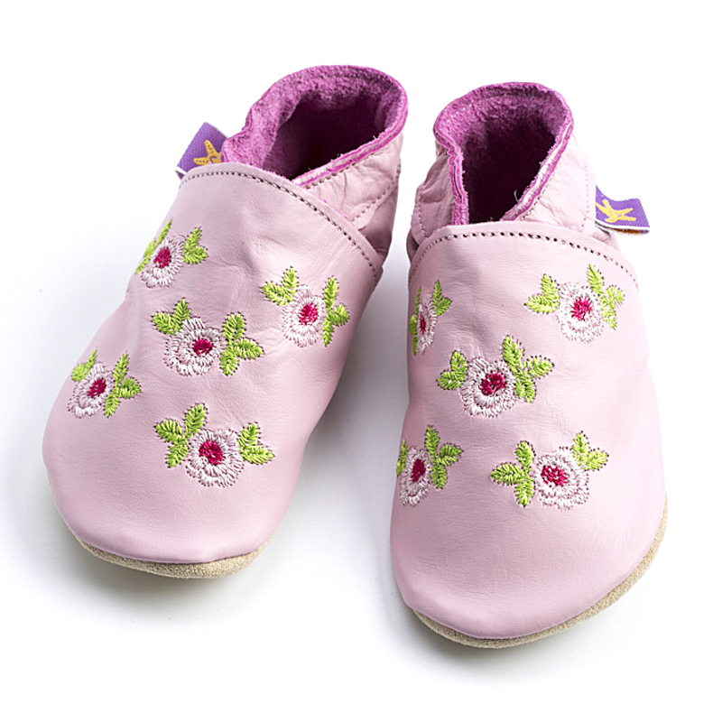英国原产Starchild牛皮童鞋婴幼儿学步鞋软底鞋  玫瑰 嫩粉 L