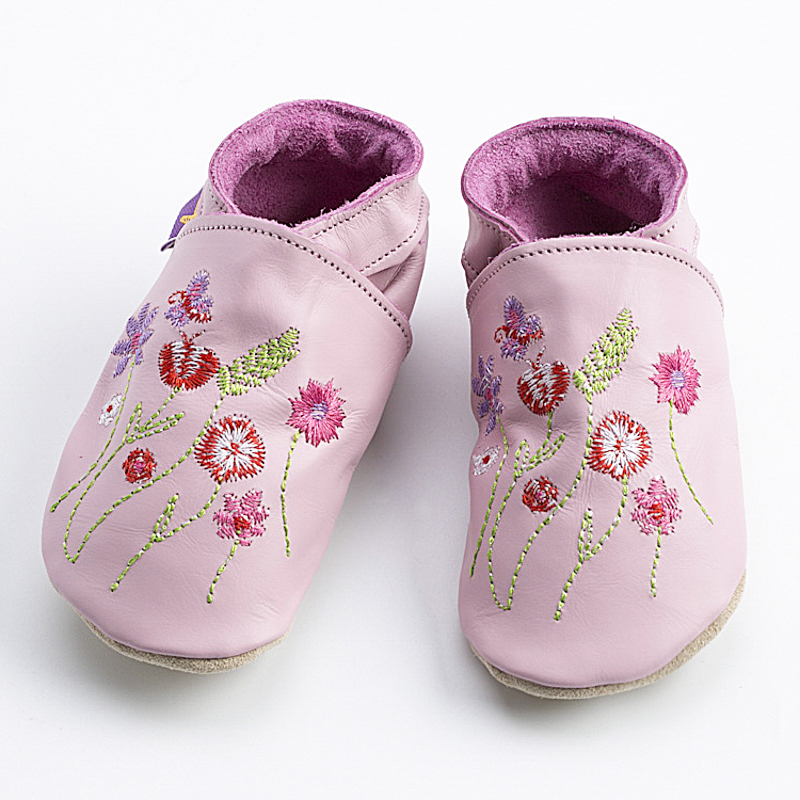 英国原产Starchild牛皮童鞋婴幼儿学步鞋软底鞋  小花园 嫩粉 M