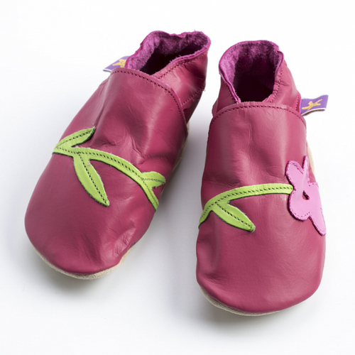 英国原产Starchild牛皮童鞋婴幼儿学步鞋软底鞋   芙蓉 紫红 S