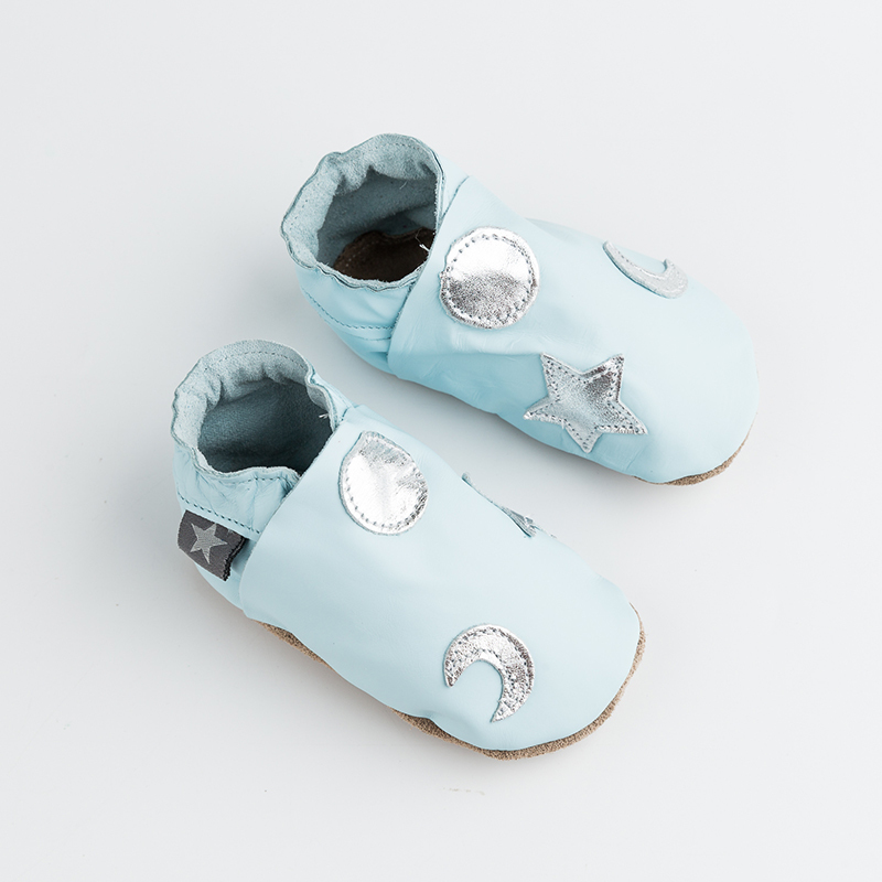 英国原产Starchild牛皮童鞋婴幼儿学步鞋软底鞋新款 小宇宙 嫩蓝 L