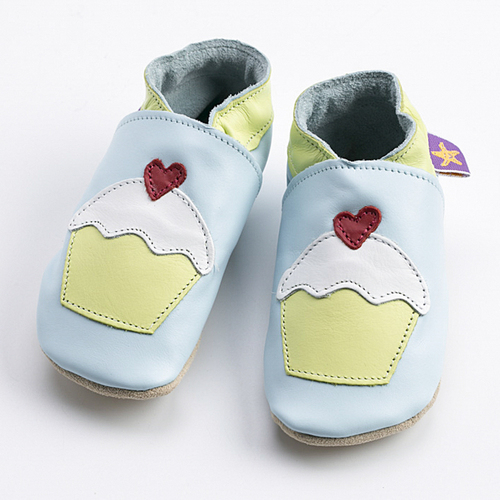 英国原产Starchild牛皮童鞋婴幼儿学步鞋软底鞋  蛋糕 嫩蓝 M