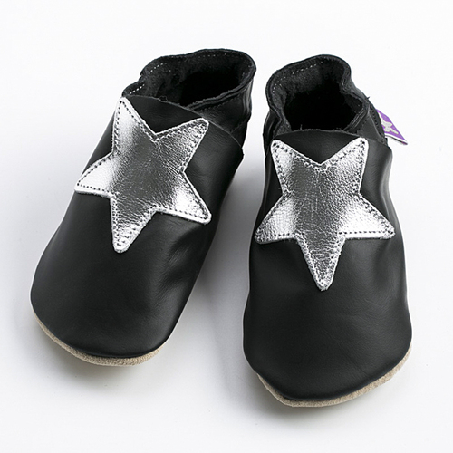 英国原产Starchild牛皮童鞋学步鞋软底鞋  一闪一闪亮晶晶 黑、银 M