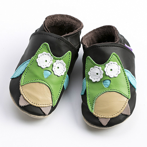 英国原产Starchild牛皮童鞋婴幼儿学步鞋软底鞋  猫头鹰 巧克力 M