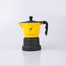 意大利原产Top Moka家用摩卡壶咖啡壶黑色底座1杯版 黄色