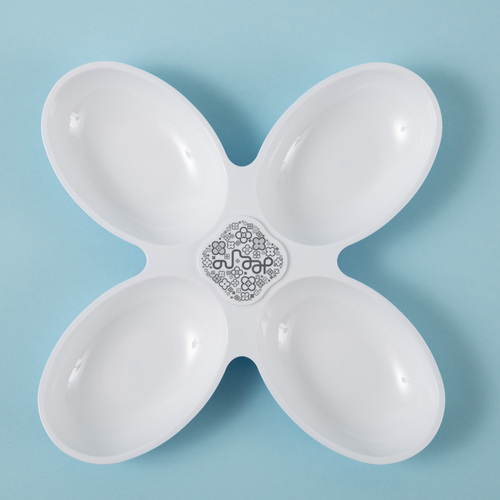 韩国原产deeuno儿童零食盘餐盘水果盘 天蓝