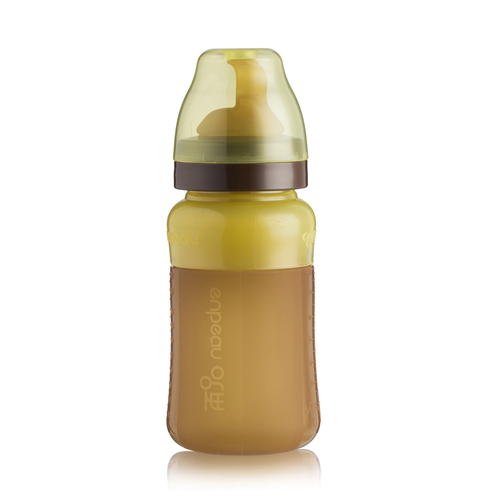 韩国原产enpeau纳米银硅胶厌食奶瓶宝宝厌奶奶瓶260ML 浅棕色