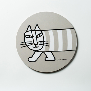 瑞典原产Optodesign 米琪猫系列圆形木质锅垫碗垫隔热防烫垫