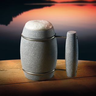 芬兰原产HUKKA滑石啤酒杯扎啤杯冰镇/降温/制冷杯冰酒器330ML