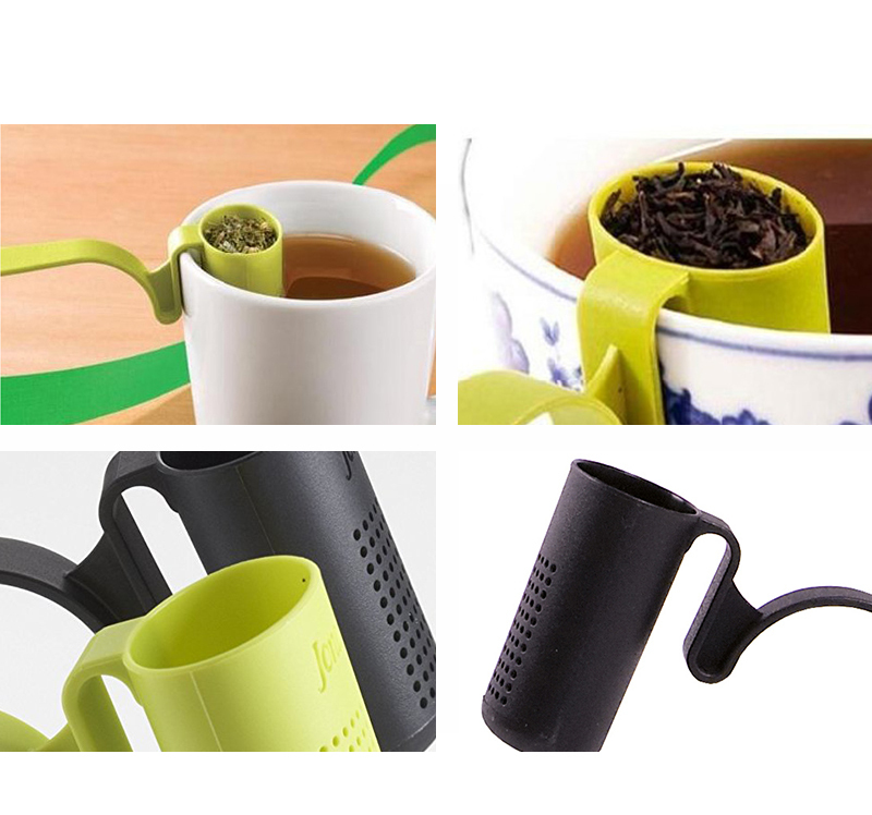 瑞典原产Linden塑料茶叶滤茶过滤器 两件套 绿黑套装