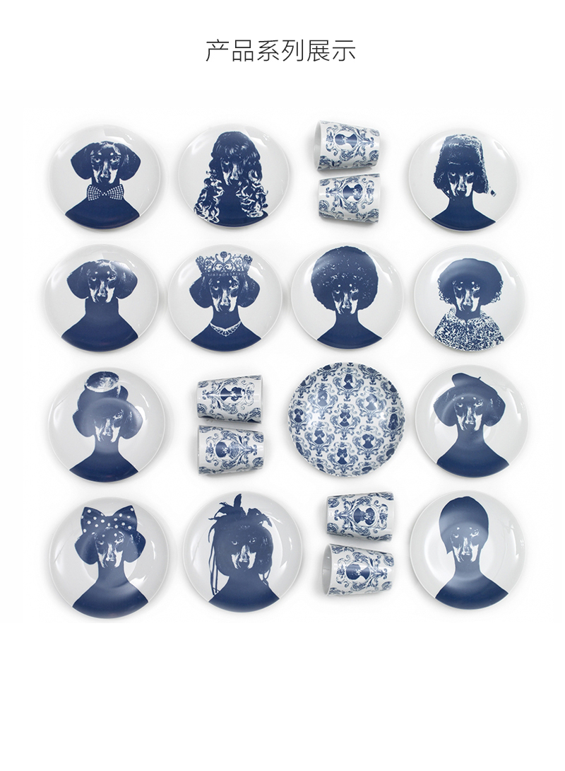 瑞典原产STUDIO LISA BENGTSSON 长石陶瓷餐碟菜碟小碟子 蓝色