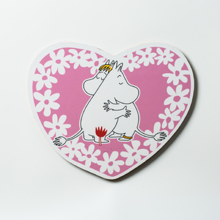 瑞典原产Optodesign 姆明系列木质锅垫碗垫隔热防烫垫 心连心