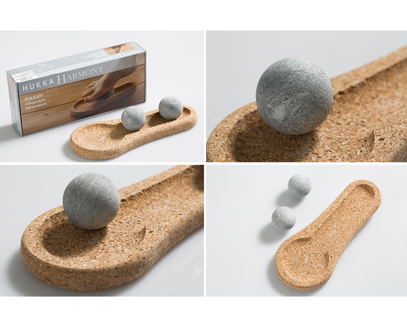 芬兰原产HUKKA滑石按摩球石器 灰色