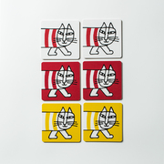 瑞典原产Optodesign 米琪猫系列桦木茶杯垫隔热垫 6只装