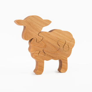 瑞典原产Skandinavisk Hemslojd赤杨儿童木积木拼图 小羊