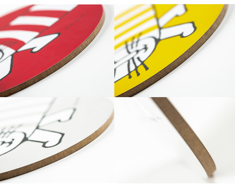 瑞典原产Optodesign米琪猫系列圆形木质锅垫碗垫隔热防烫垫 红色