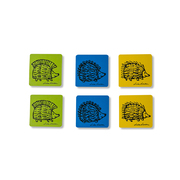 瑞典原产Optodesign 手工桦木茶杯垫隔热垫 6只装小刺猬