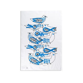 瑞典原产Optodesign 厨房擦手擦脸毛巾复古鸟