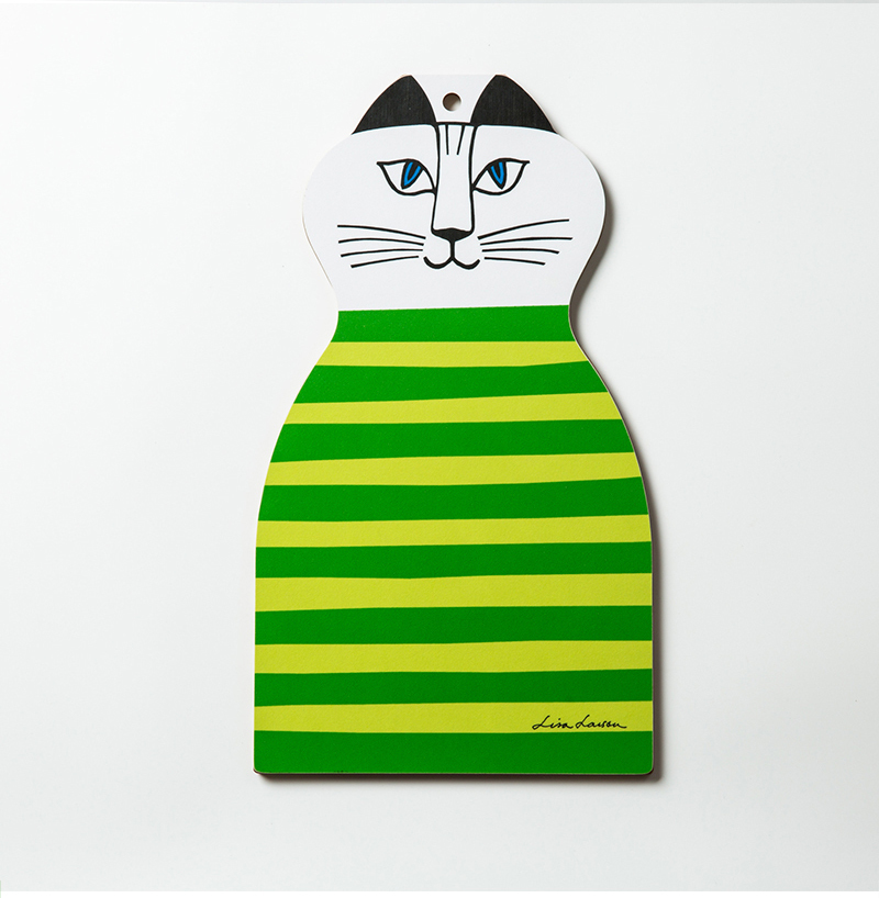 瑞典原产Optodesign 米琪猫系列木质切菜切水果砧板菜板 橘红