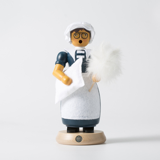 德国原产MULLER大号吹烟公仔木制玩偶摆件木偶-女管家