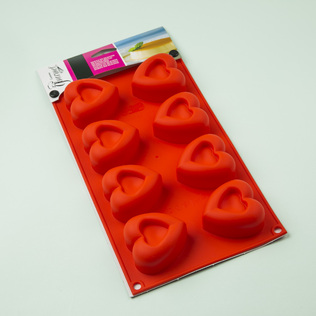 意大利原产Gamme gourmet 爱心甜点8连硅胶模烘焙工具