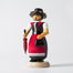 德国原产MULLER大号吹烟公仔木制玩偶摆件-穿制服的女士 大红