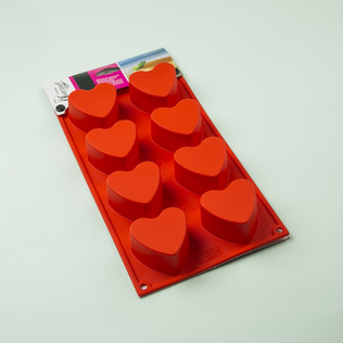 意大利原产Gamme gourmet 爱心甜点8连硅胶模烘焙工具