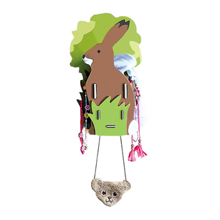 德国原产Werkhaus木质手工多用动物配件收纳墙面壁挂架兔子