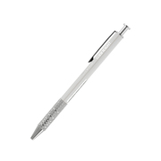 日本原产INFIEIGHT创意金属拉花木质圆珠笔中性笔短款 白色