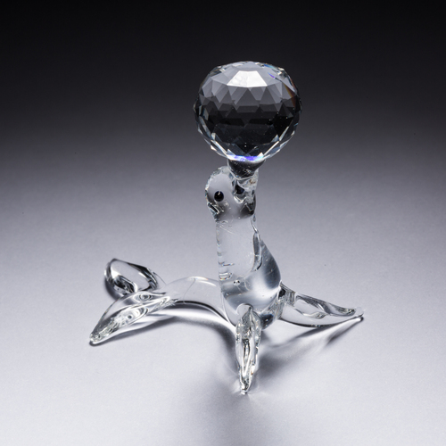 意大利原产Ranoldi水晶摆件 海狮工艺摆件 生日情人节礼物 透明