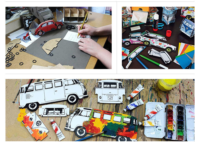 德国原产Werkhaus集装箱创意手工DIY木质笔筒收纳盒整理盒 蓝色