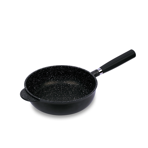 意大利原产PENTOLPRESS格兰尼特系列煎炒锅28cm（燃气款） 黑色