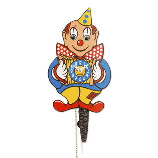 德国原产Engstler黑森林创意卡通机械挂钟创意小丑客厅儿童房