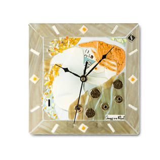 意大利原产Sebino Arte玻璃时钟钟表克林姆《达娜厄》