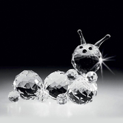 意大利原产Ranoldi水晶摆件 毛毛虫造型水晶 家居工艺品摆件