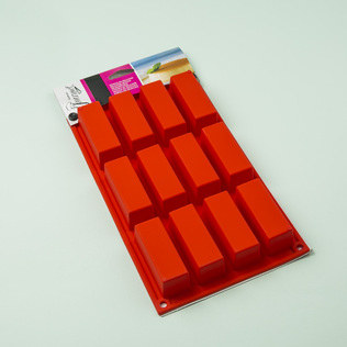 意大利原产Gamme gourmet 长方形甜点12连硅胶模具