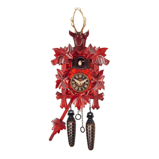德国原产Engstler黑森林雕刻石英音乐布谷鸟钟挂钟 羚羊