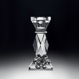 意大利原产Ranoldi高纯度水晶摆件 多色花烛台摆件工艺礼品