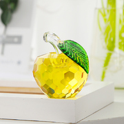 意大利原产Ranoldi苹果造型水晶摆件 创意工艺品摆件生日礼物