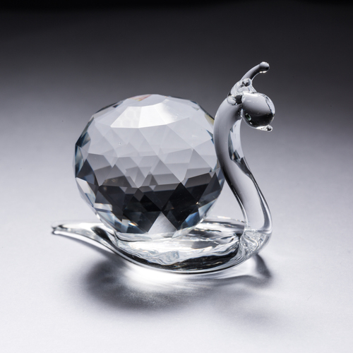 意大利原产Ranoldi水晶摆件 蜗牛摆件饰品 室内家居水晶摆件 透明