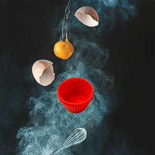 意大利原产Gamme gourmet 杯子蛋糕硅胶模具6件装