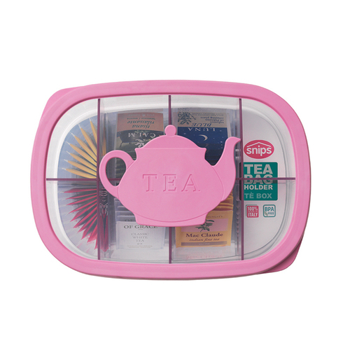 意大利原产snips 茶包分类保鲜盒便携存储盒塑料盒3L 浅粉色